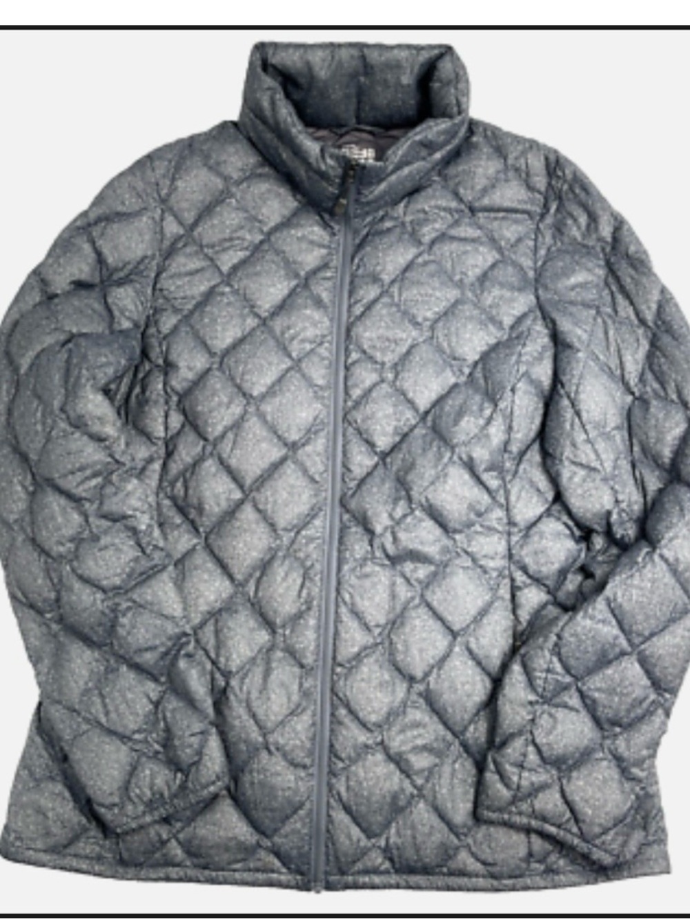 32 Degrees Quilted Metallic Gray Puffer Jacket